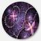 Designart - Fractal Flower Soft Purple Digital Art' Large Flower Metal Circle Wall Art